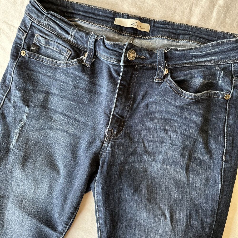 KANCAN Jeans Woman's 29 Mid Rise‎ Skinny Stretch Distressed Denim  #KC6034D